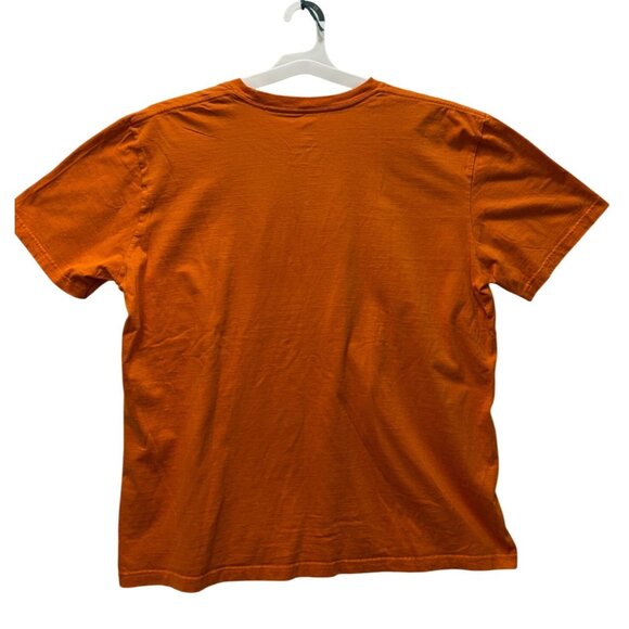 The North Face Mens XL Orange Unique Rare Mountain LOGO Graphic Tee t-shirt - Picture 5 of 5